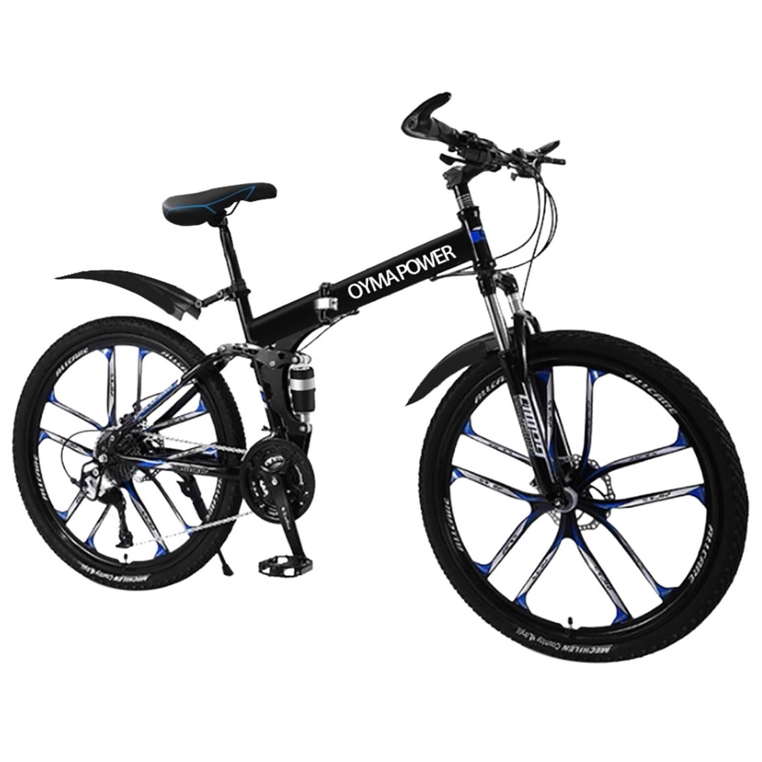 26 inch 21 Speed Folding Mountain Bike High Carbon Steel Double